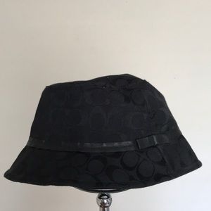 Coach black bucket hat